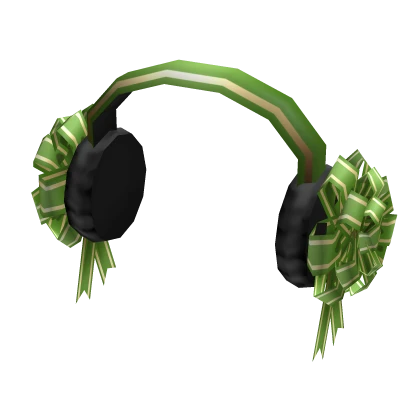 Holiday Bow Headphones - Green