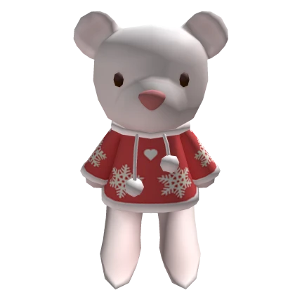 Oversized Christmas Polar Teddy Red