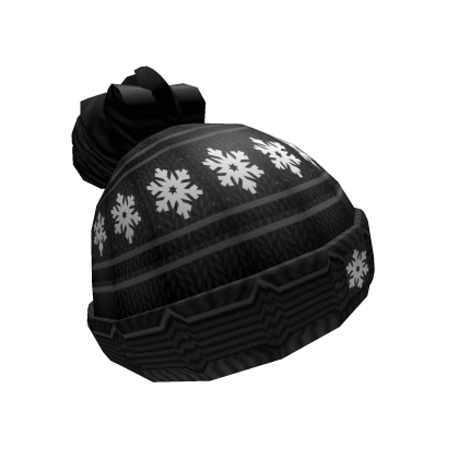 Black Christmas Snow Beanie