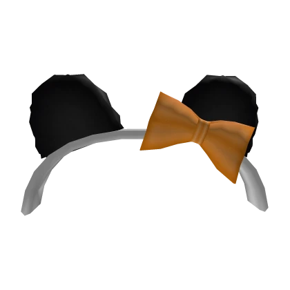 Panda Ears Headband Orange