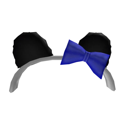 Panda Ears Headband Blue