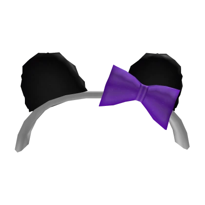 Panda Ears Headband Purple