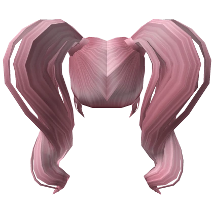 Metallic Pink Curly Pigtails