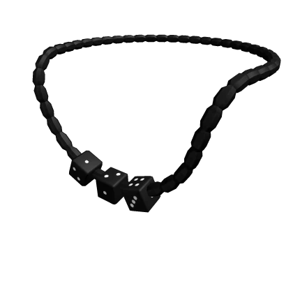 Obsidian Dice Necklace