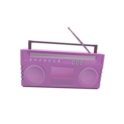 Pink Boombox On Shoulder