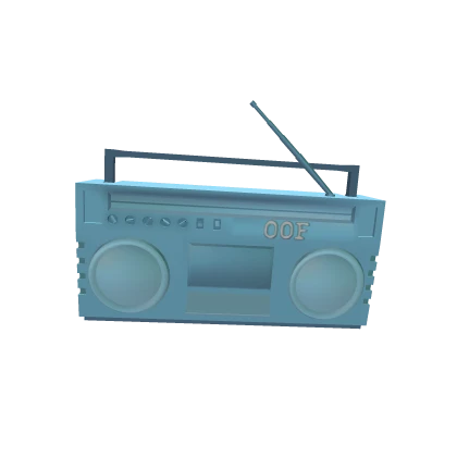 Blue Boombox On Shoulder