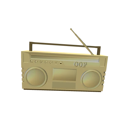 Gold Boombox On Shoulder