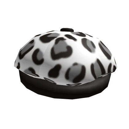 Snow Leopard Print Beret