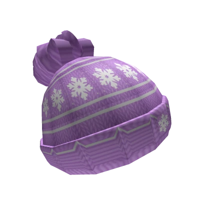 Purple Christmas Snow Beanie