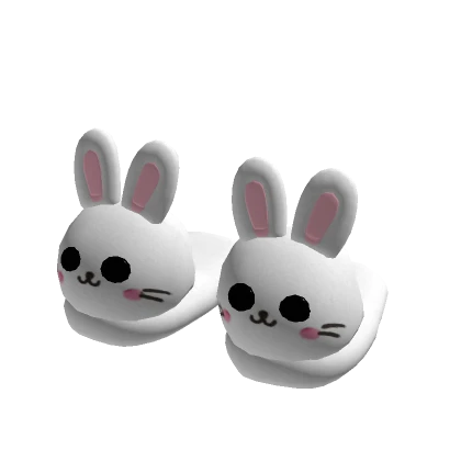 Cute White Bunny Slippers