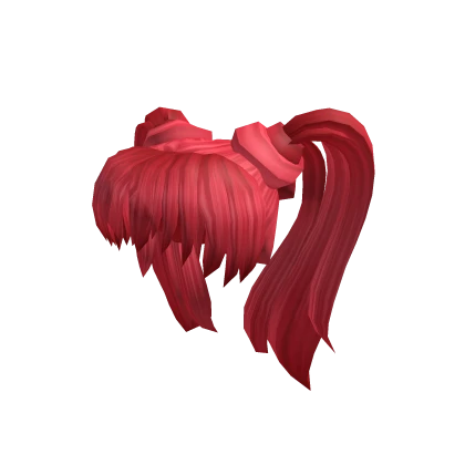 Anime Bun Pigtails - Red