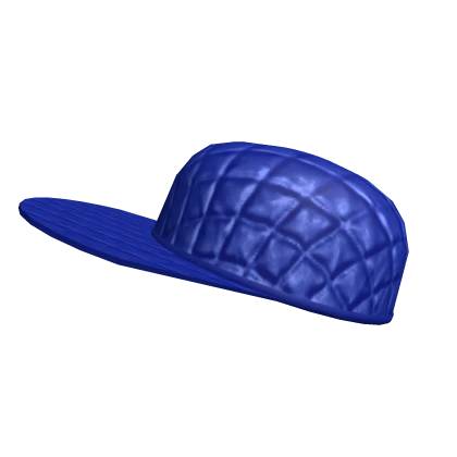 Blue Tilted Flat Brim Baseball Hat