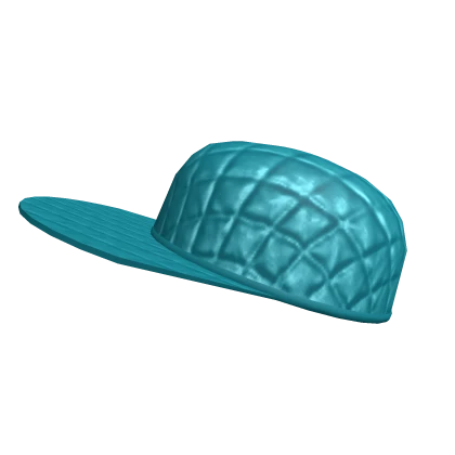 Turquoise Tilted Flat Brim Baseball Hat