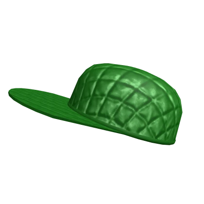 Green Tilted Flat Brim Baseball Hat