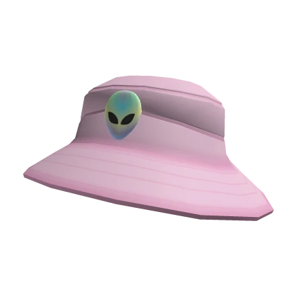 Holographic Alien Trendy Hat Pink