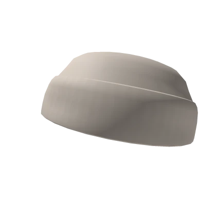 White Short Roll Beanie