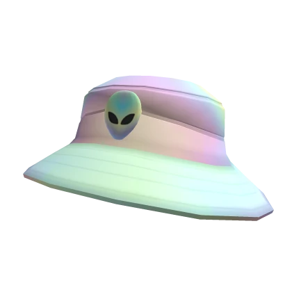 Holographic Alien Trendy Hat Rainbow