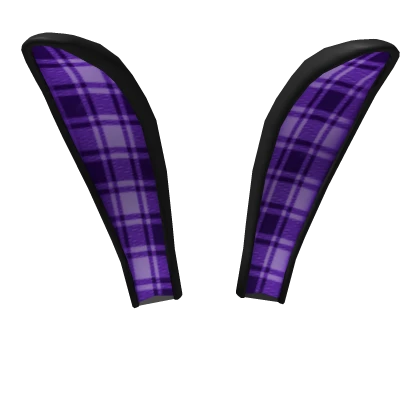 Purple Plaid Bunny Ears