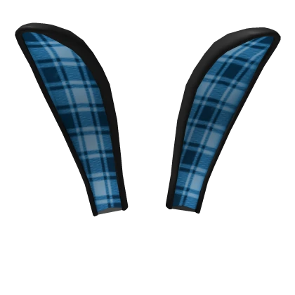 Blue Plaid Bunny Ears