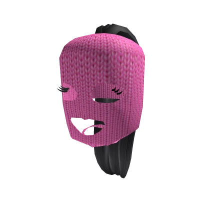 Pink Ski Mask and Black Pony