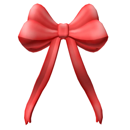 Red Flowy Bow