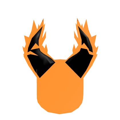 Orange Flaming Demon Horns