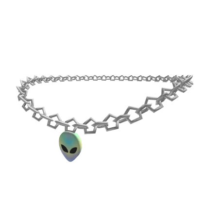 Holographic Alien Necklace 1.0 White