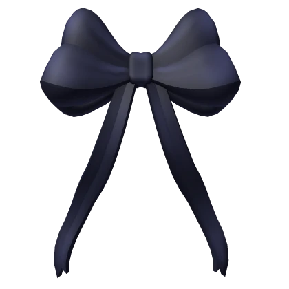 Navy Flowy Bow