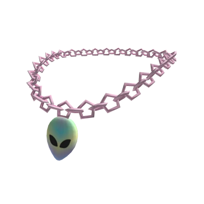 Holographic Alien Necklace 3.0 Pink