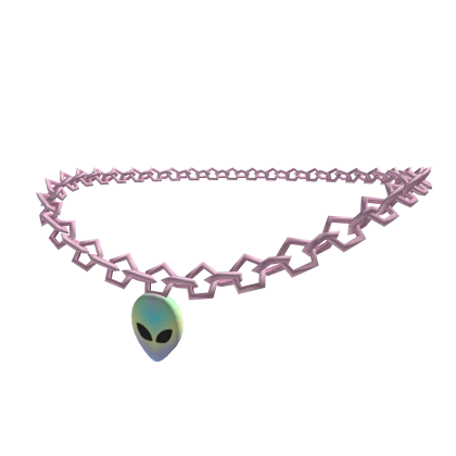 Holographic Alien Necklace 1.0 Pink