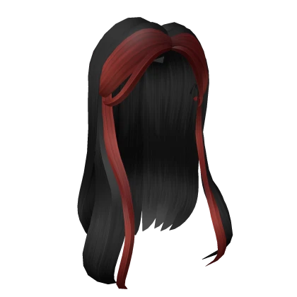 Casual aesthetic hair in black and red