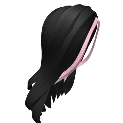 Flowy hair in black and pink