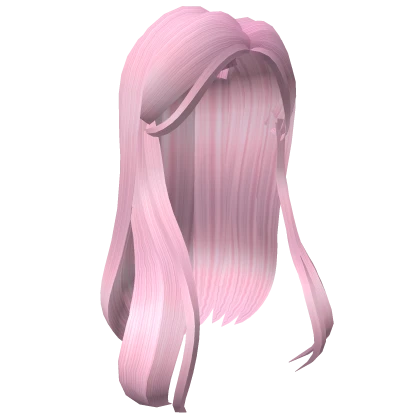 Casual aesthetic hair in pastel pink