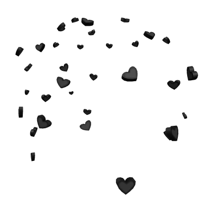 Black Candy Heart Confetti