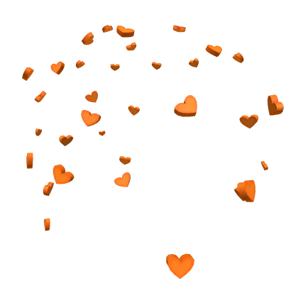 Orange Candy Heart Confetti