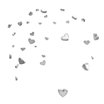 White Candy Heart Confetti