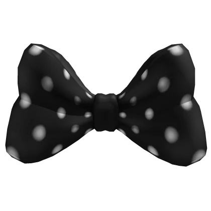 Dark Polka Head Bow