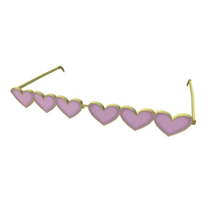 Aesthetic Heart Sunglasses: Pink & Gold