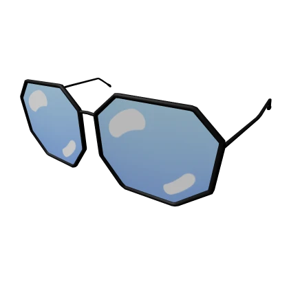 Pastel Blue Octagon Glasses