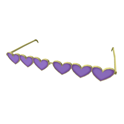 Aesthetic Heart Sunglasses: Purple & Gold