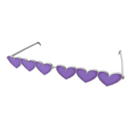 Aesthetic Heart Sunglasses: Purple & Silver