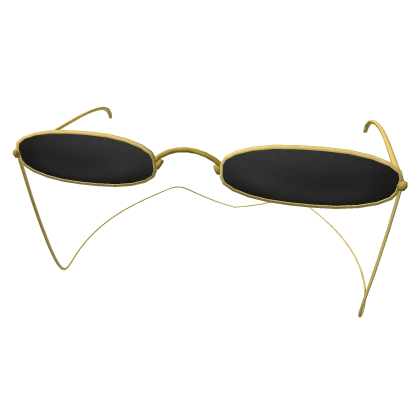 Black & Gold Retro Aesthetic Sunglasses