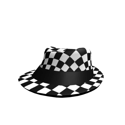 White Checker Fedora