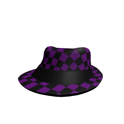 Purple Checker Fedora