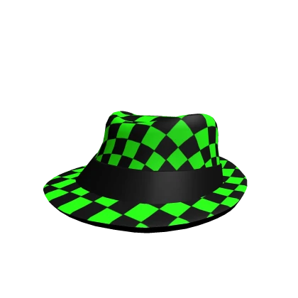 Green Checker Fedora