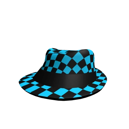 Cyan Checker Fedora