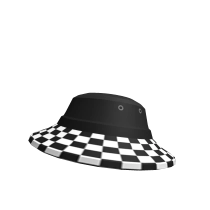 Trendy Black Checker Hat