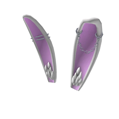 Goth Bunny Ears (White & Purple)