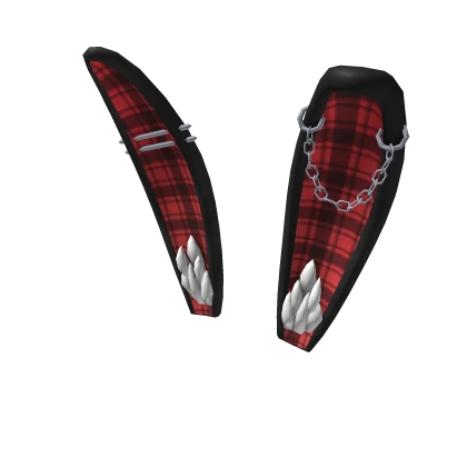 Red Plaid Goth Bunny Ears