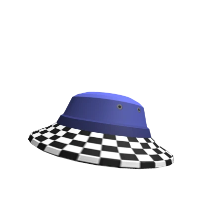 Trendy Blue Checker Hat